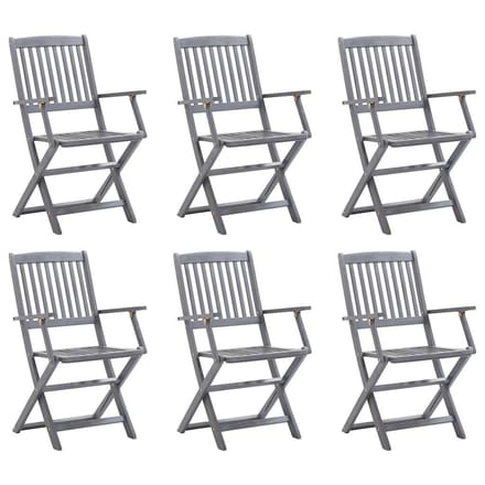 vidaXL - Klapstoelen - 6 - stuks - van - massief - acaciahout