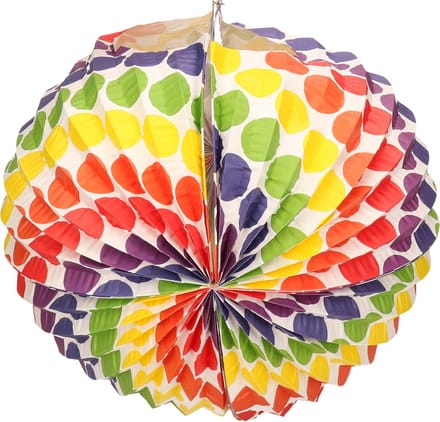 Lampion gekleurde stippen 26 cm
