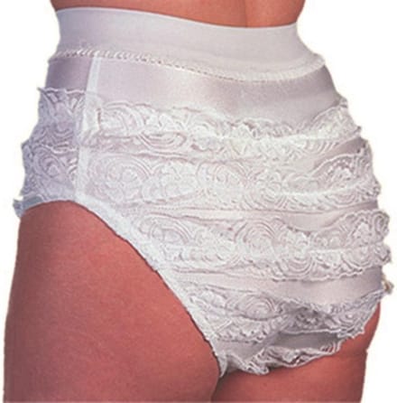 Broek met ruches wit voor kind - maat 164