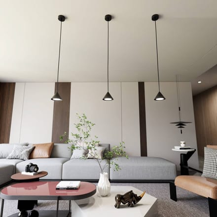 EMIBIG LIGHTING Hanglamp Elit, 1-lamp, zwart, metaal afhanghoogte 1 m