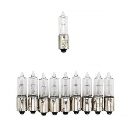 Set van 10 lampje Flosser voor auto motor 12V 21W wit BAY9S / 6021 Nieuw
