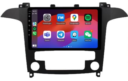 CarPlay autoradio geschikt voor Ford S-Max (2006 t/m 2008) | 9 inch | Android 16 | Draadloos Apple CarPlay & Android Auto | 2GB + 32GB | QuadCore processor | Denago DNG-A134 | 2025 model | 2006 2007 2008 | Bluetooth & Wifi