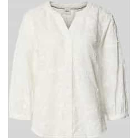 Regular fit blouse met florale siergarnering model 'Velia'