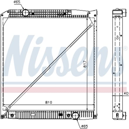 Radiator, motorkoeling NISSENS 62652A