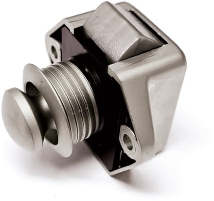 Drukslot (pushlock) klein zilver dubbelwerkend