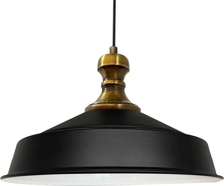 Bamyum Hanglamp Industrieel Metaal, Zwart Vintage Lamp
