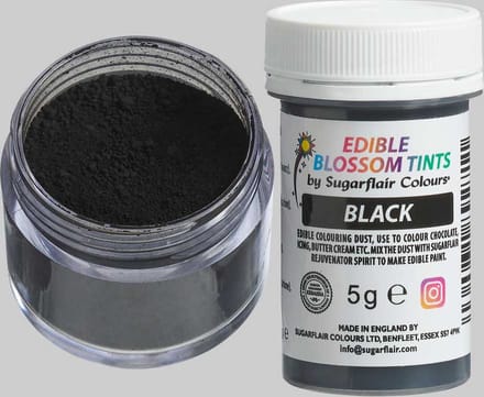 Sugarflair Blossom Tint Dust - Black - 5g - Eetbare Kleurstof