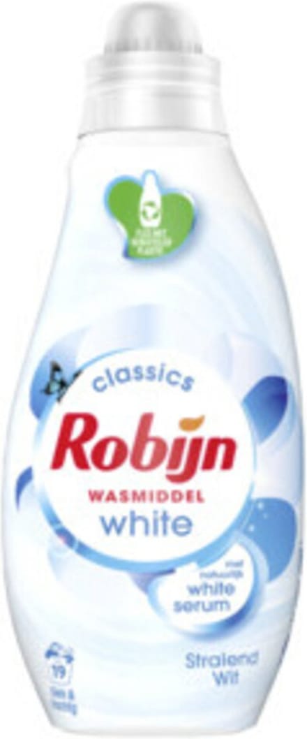 Robijn Klein & Krachtig Wasmiddel Stralend Wit 19 Wasbeurten 665 ml