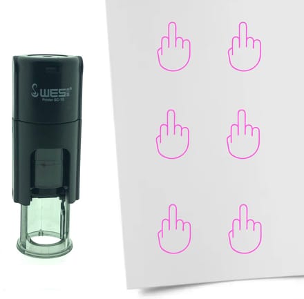 CombiCraft Stempel Middelvinger 10mm rond - Roze inkt