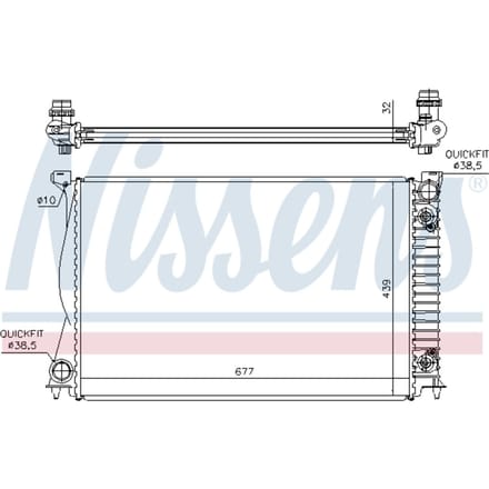 Radiator, motorkoeling NISSENS 60232A