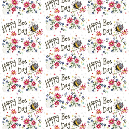 Alex Clark BIRTHDAY BEE FOLDED GIFTWRAP - Cadeauverpakking met labels Bij