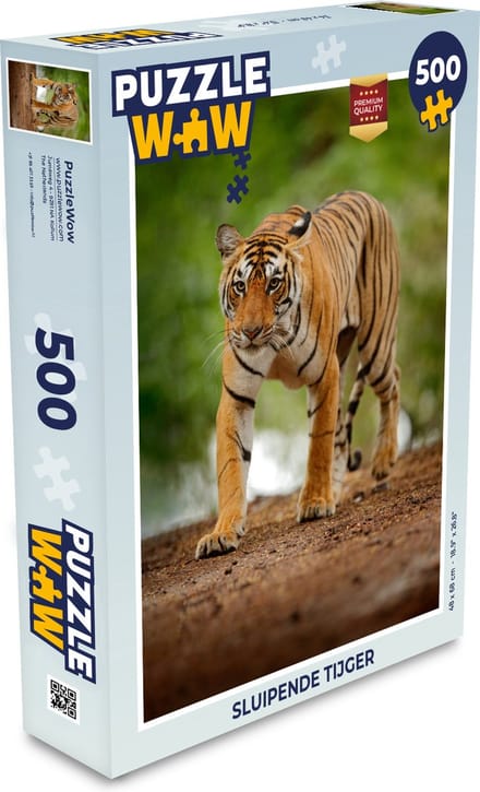 Puzzel Sluipende tijger - Legpuzzel - Puzzel 500 stukjes