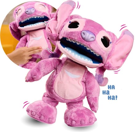 Disney - Ultimate Angel Stitch - Interactieve knuffel - Brabbelt, danst, zingt en beweegt - 45 cm