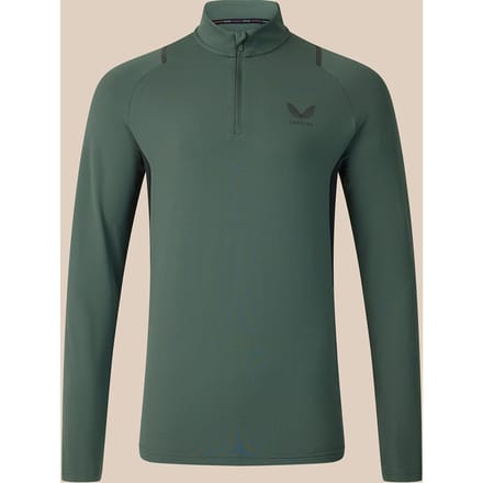 Heren Apex Slim Fit Kwartrits Top - Groen/zwart