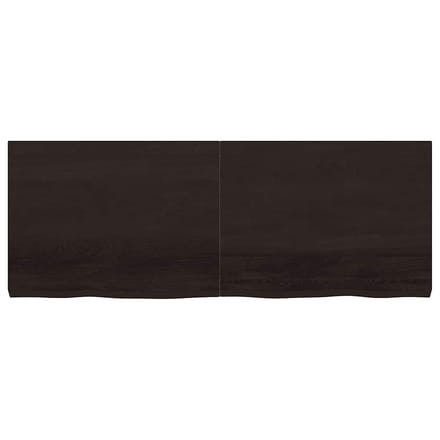 vidaXL - Wandschap - behandeld - massief - eikenhout - donkerbruin