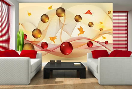 Poster | Geel , Rood | 104 x 70,5 cm