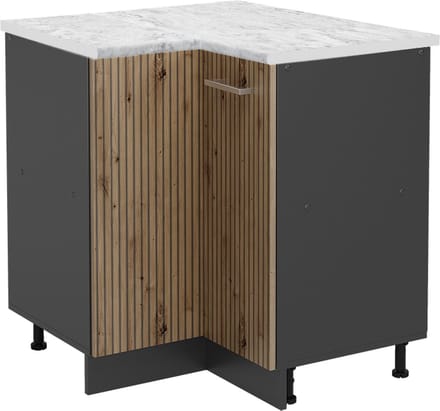 Vicco R-Line Hoekkast – 75.6 cm, WB Marmer Artisanaal eiken