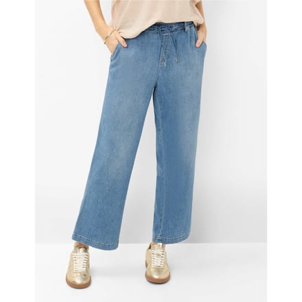 Brax Dames Culotte  Style MAINE S USED SKY BLUE, denim lichtblauw, maat 40K