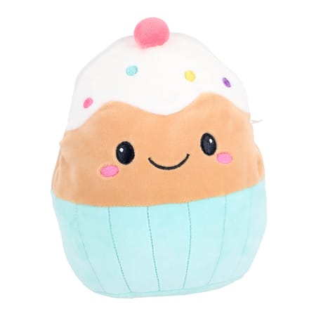 Pluchiez pluche handtasje assorti regenboog /  cupcake