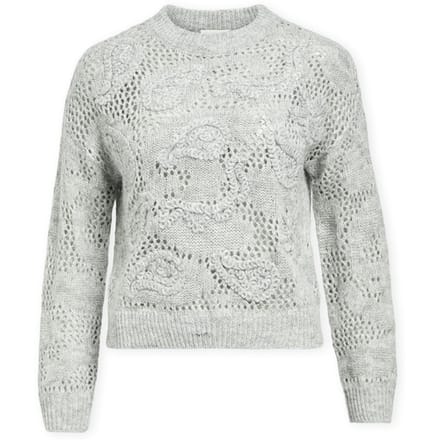 Trui Object Luca Knit - Medium Grey Melange