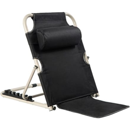 Bed Rugleuning Multihoek Verstelbaar Stabiele Ondersteuning Opvouwbaar Bed Stoel met Kussen voor Ouderen Handicap Zwart zwart