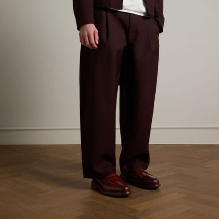Manfield - Heren - Cognac leren loafers - Maat 43