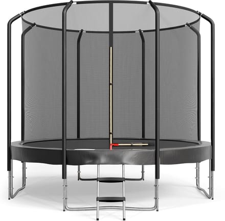 Recreatieve Trampoline - Springkussen Buiten - Buiten Spelen - Robuust Staal Frame - 305 cm Diameter - Zwart