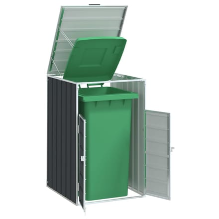 vidaXL - Containerberging - voor - 1 - container - 72x81x115 - cm - staal - antraciet