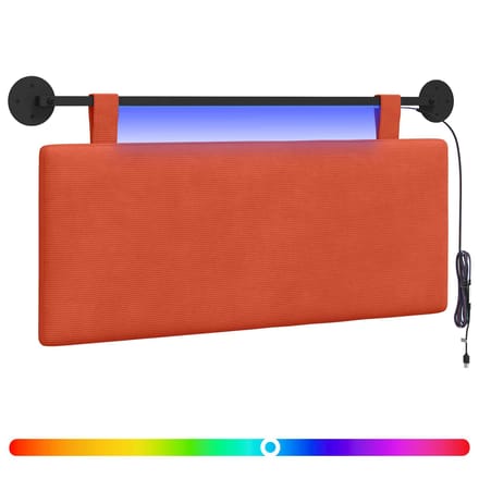 vidaXL - Hangend - hoofdbord - Rood - Oranje - Corduroy - stof