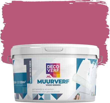 Decoverf muurverf mat cyclaam, 2.5L