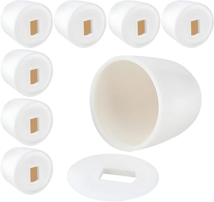 Toiletboutdoppen Set - WC Bril Covers - Badkamer Afwerking - Universeel Passend Ontwerp - 36mm Diameter - Wit