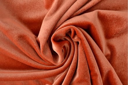 Stretch fluweel - Koper - 1 meter - Per meter - Velvet stof