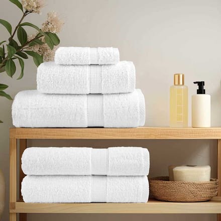 vidaXL - Gastendoek - SOLUND - 10 - st - Wit - 15 - x - 21 - cm - 550 - gsm