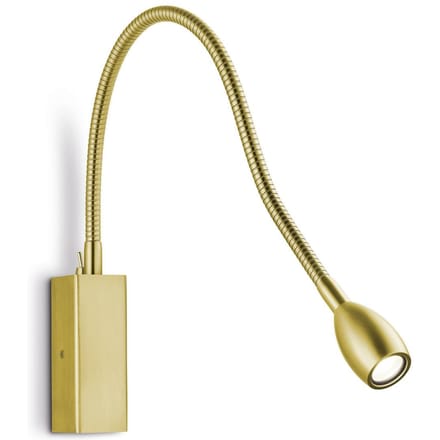 Knapstein Banu LED wandlamp met schakelaar, messing, 30 cm