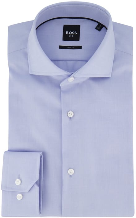 Zakelijk slim fit overhemd BOSS One lichtblauw