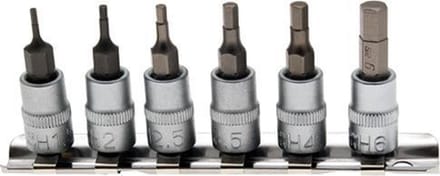 BGS - Inbus doppen set 1/4 aansluiting  -  6 delig - 1.5 - 2 - 2.5 - 3.5 - 4 en 6 mm - BGS 5151