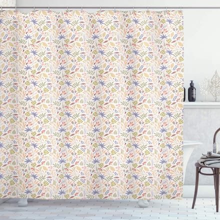 ABAKUHAUS Botanisch Douchegordijn – 175x180 cm – Polyester, Multicolor