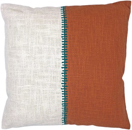 Lavandoux - Sierkussen - Geweven Kussen - Beige en Terracotta - 45x45 cm