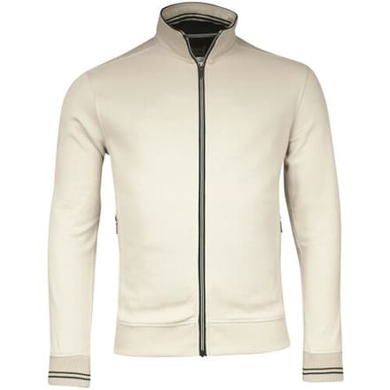 Baileys Vest Sweat Cardigan Zip Subtle Uni Color Honeycomb Texture Kitt / male