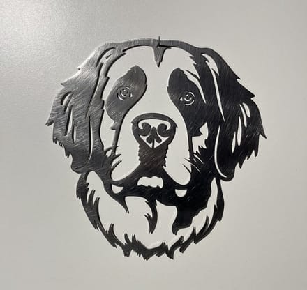 Metalen Hond - Sint Bernard- Wanddecoratie Cortenstaal