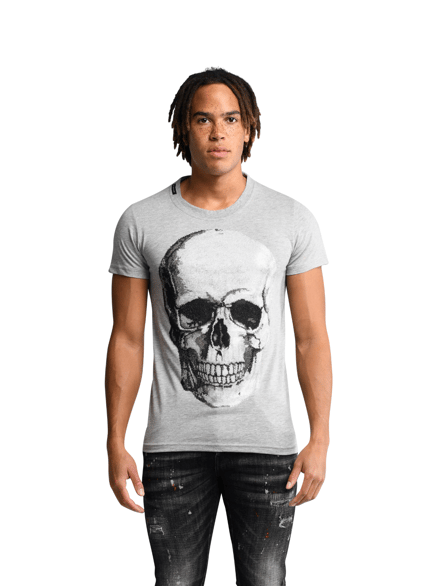 Original Skull T-Shirt | GREY - GREY / XXL