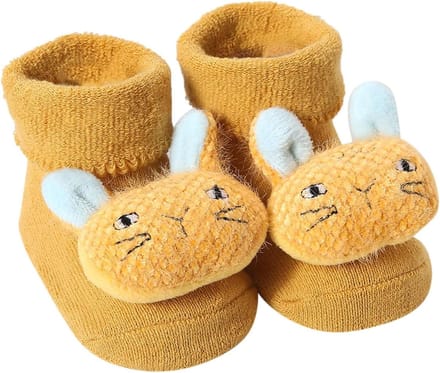 Babysokken - Pluche Schoentjes - Binnen Lopen - Antislip Zool - 12-18 Maanden - Multicolor