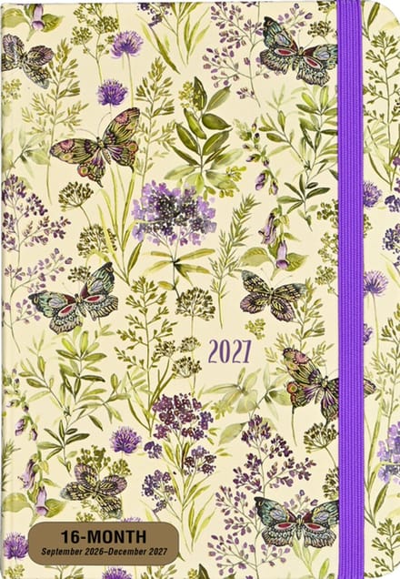 Amethyst Butterflies Compact diary 16-mnds 2027