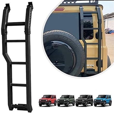 Achterklepladder - Staartladder - Toegang tot dak - Aluminium constructie - 79.5 cm lengte - Zwart