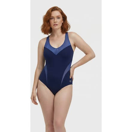 Arena W Isabel Light Cross Back One Piece Plus Navy-bright Blue Größe: 3X | Badeanzüge Outlet | Damen | Blau