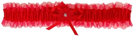 Kousenband grote maat - rood