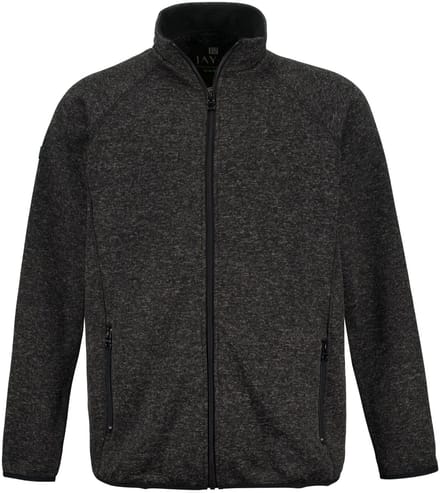 JAY-PI - Heren - Jasje van gebreid fleece - Zwart - Maat 3XL