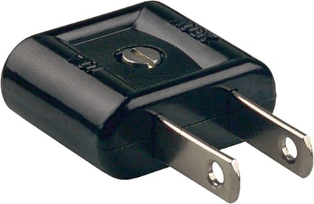 Zwarte platte Amerikaanse stekker 2 pins
