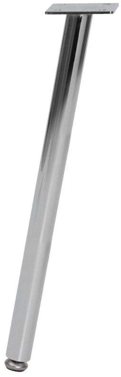FLE - Stalen schuine meubelpoot chroom rond ø 2,5 cm en hoogte 40 cm