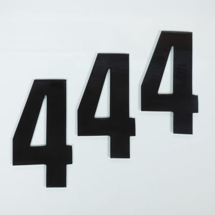 set van 3 blackbird race nummer 4 stickers 160x75 voor motorfiets nieuw